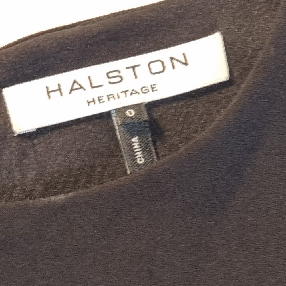 Halston Heritage cape sleeve black dress